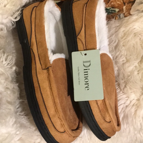 Dimore slippers .new w tags suede fur 9 - Picture 3 of 4